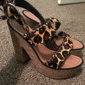 Diane von Frustenberg animal hair wedge size 9